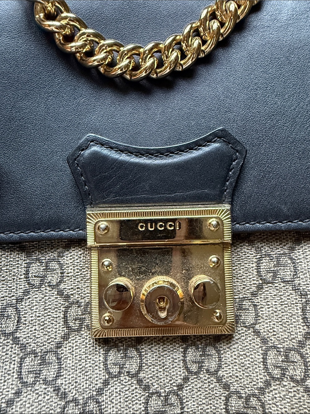 Gucci // & GG Canvas Padlock Bag - Picture 4 of 5